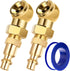 2-Packs Portable Air Chucks, Solid Metal Closed Ball Air Chuck with 1/4" NPT Standard Quick Plug, Tire Inflator Gauge Nozzle for Air Compressor Ac...