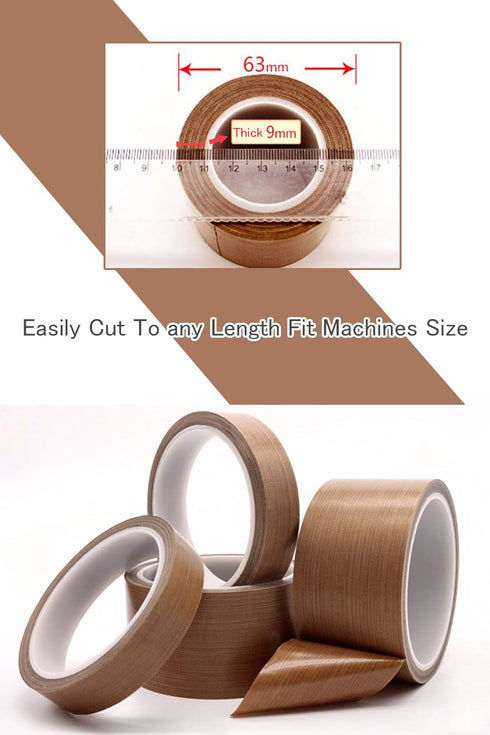 PTFE Coated Fiberglass Telfon Tape, 1.18" x 33 Feet,high Temperature Tape,Welding Sealing Tape,Drying Mechanical Conveyor Belt, Teflon Tape for Va...