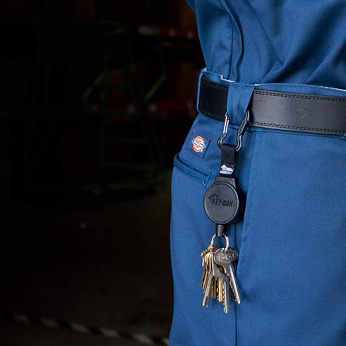 KEY-BAK MID6 Retractable Carabiner Keychain with 36" Retractable Cord, 6 oz. Retraction...