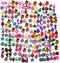 100 Pcs Silicone Bracelet Charms Colorful Bracelet Charms Rubber Band Bracelet Making Kit for Kids Necklace DIY Charm Bracelets...