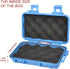 Waterproof Box Shockproof Dry Storage Box, Hard Plastic Protective Grip Carry Touch Phone Case + Foam + Handle for Fishing Camping Hiking (Big-Blu...