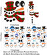 Snowman Face Stickers Snowman Decals Christmas Wall Decals Snowman Faces Decals Refrigerator Wall Stickers Window Cling Decal Lovely Snowman Face ...