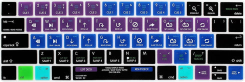 HRH Serato DJ Shortcuts Hotkey Silicone Keyboard Cover Skin for MacBook Pro with Touch Bar 13 Inch and 15 Inch (A2159/A1989/A1706,A1990/A1707) 201...