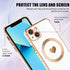 for iPhone 13 Magnetic Case, Luxury Cute Love Heart Design Plating Edge Case with MagSafe for Women Girls Soft TPU Shockproof Full Protective Case...