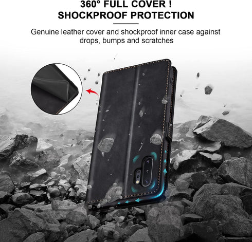 Flip Wallet Case for Samsung Galaxy Note 10 Plus,Leather Magnetic Folio Cover with Card Holder,Kickstand - TPU Shockproof Durable Protective Phone...