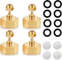 Drip irrigation hose connector, Garden Hose Adapter, Standard 3/4" GHT Female Thread to 1/4" Tube Adapter for Water Hose, Convert 3/4" Garden Hose...