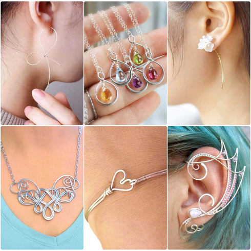 anezus 20 Gauge Jewelry Wire, 28 Yards Craft Wire Tarnish Resistant Copper Beading Wire for Jewelry Making Supplies and Crafting(Silver)...