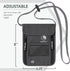 VENTURE 4TH Passport Holder Neck Wallet with RFID Blocking Nylon Lining - Hidden Neck Pouch for Travel (Gray)...