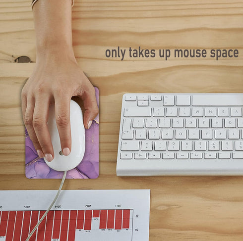 Small Mouse pad mall, only Takes up Mouse Space, Mini Travel Carry Washable Lycra Non-Slip Rubber Base, Office, Small Space, 5x6inches, Purple...