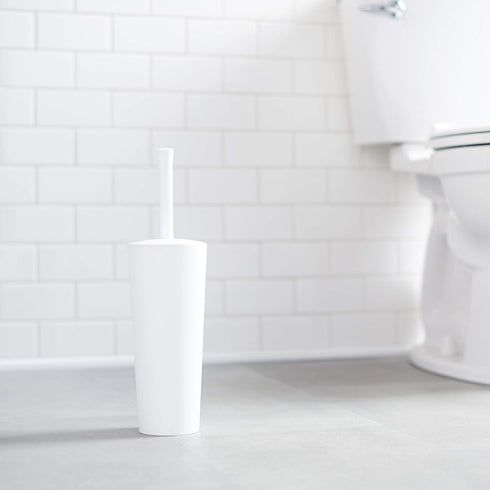 Amazon Basics Toilet Brush and Holder Set - 4-pack, White (Previously AmazonCommercial brand)...