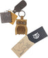 Hide & Drink Critter Keychain Rustic Leather Animal Key Ring Holder Handmade Hoot Owl...