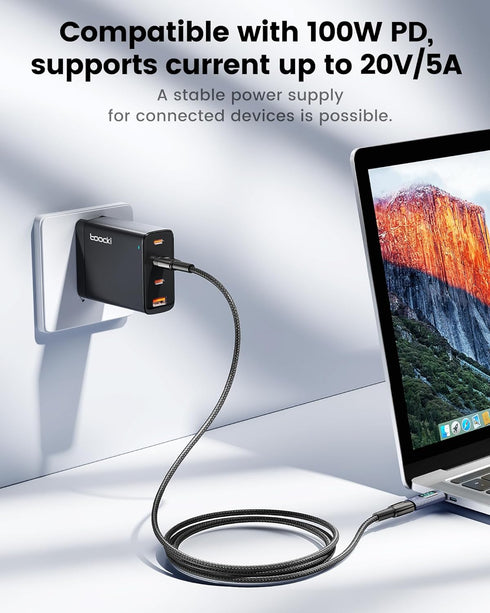 USB C Adapter, 2Pack 100W USB C Female to USB C Male Extension Adapter Type C Power Meter Tester with Digital Display for iPad Pro iPhone 15 Pro M...