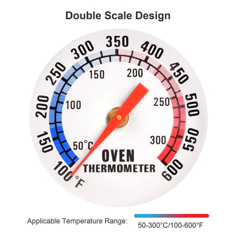 Stainless Steel Oven Thermometer for Electric/Gas Oven, Kitchen Cooking Grill Smoker Thermometer(50-300°C/100-600°F) (1)...