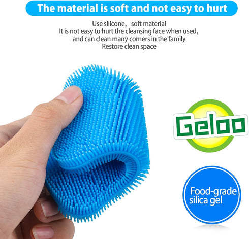 Silicone Sponge Dish Brush, Double Sided Cleaning Brush for Dishes, Kitchen Gadgets and Accessories (3 Pack)...
