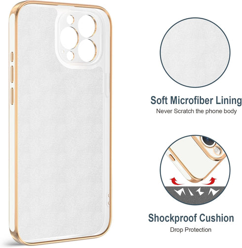 Hython Case for iPhone 15 Pro Case with Ring Stand, 360° Rotatable Ring Holder Magnetic Kickstand, Plating Rose Gold Edge Soft Cover Luxury Protec...