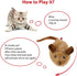 Gigwi Interactive Cat Toy Mouse, Moving Automatic Cat Toys Mice Electronic with Furry Tail, Automatic Squeaky Cat Toys for Kitten Indoor/Outdoor E...