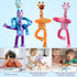 12Pack Telescopic Suction Cup Giraffe Toy, Pop Tubes Toddler Travel Toys, Educational Fidget Toys for Anxiety Kids for 3 4 5 6 7 8 9 Year Old Boys...