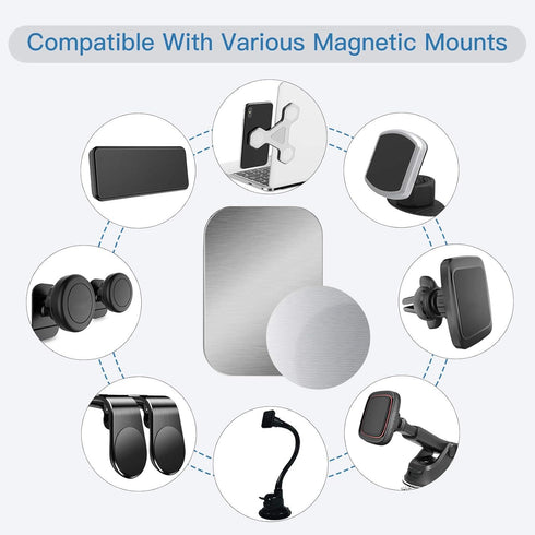 OWLKELA Mount Metal Plate for Phone Magnet Car Mount Holder Cradle with Adhesive, Universal Replacement Sticker Compatible with Magnetic Mounts - ...