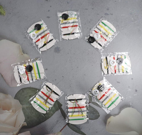 Sowaka 12 Pcs Sewing Kit Small Portable Thread Repair Emergency Kit with Needles Button Threads Safety Pin for Home Hotel Travel Use Accessories S...