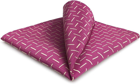 S&W SHLAX&WING Mens Pocket Square Geometric Purple Yellow XL Large...