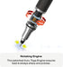 Uniball Kuru Toga Elite Mechanical Pencil Starter Kit with Silver Barrel and 0.5mm Tip, 60 Lead Refills, and 5 Pencil Eraser Refills, HB #2, Offic...