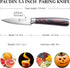PAUDIN Paring Knife, 3.5 Inch Fruit Knife, High Carbon 5Cr15Mov Stainless Steel Forged Paring Knife, Ultra Sharp Small Kitchen Knife, Ergonomic Wo...