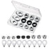Zacro 18pcs Bike Wheel Axle Nut and Bicycle Hub Safety Washer Kit, M8 M9.5 M10 Bicycle Hub Flanged Axle Nuts, Bike Parts Accessories for Front and...