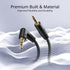 TNP Audio Cable 3.5mm Right Angle (15FT) Male to Male Gold Plated AUX Auxiliary Headset Jack Adapter TRS Cord for Bose Sony Headphones Cord Replac...
