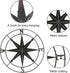 aboxoo Round Metal Compass Decorative Compass Metal Wall Art Hanging Wall Sculpture 11 Inch Black Diameter Farmhouse Decor Indoor or Outdoor Sign...
