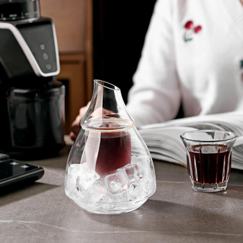 Bincoo Cold Brew Coffee Maker, 180ml/6 oz Iced Coffee Maker Double Borosilicate Glass, separate inner chamber and jug Iced Tea Maker Cold Brew Cof...