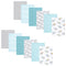 Hudson Baby Unisex Baby Flannel Burp Cloth 12pk, Teal Elephant, One Size...