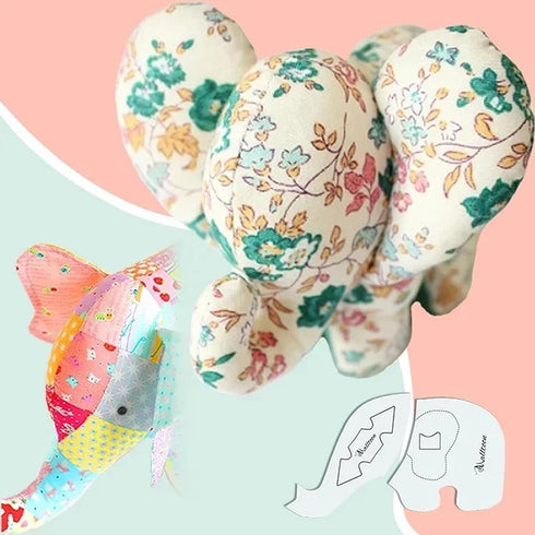 Lovely Elephant Decor Template, Sewing Patterns for Beginners Templates, DIY Cute Elephant Toy Make, Good Memories and Gifts for Children (10 inch...