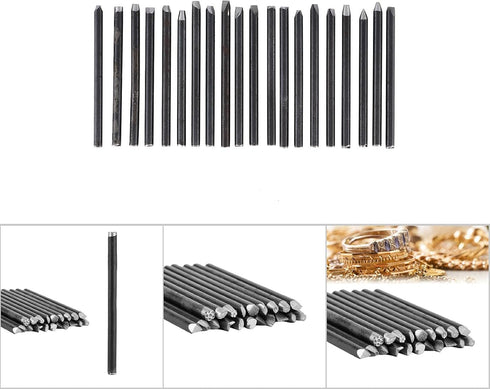 Metal Jewelry Anvil Chisel, Anvil Chisel Equipment Kit for Jewelry High Hardness Steel Punches Set Professional Jewelry Punch Stamp Mold for Jewel...