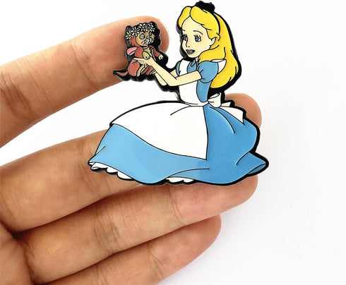 TV Movies Alice Wonderland Cheshire Cat Pins, Cosplay Environmental Zinc Alloy Metal Breastpin, Gifts for Women and Men (2)...