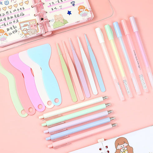Doraking Scrapbooking Tools with Glue Tweezer Shovel Cutter Pen for Crafting, Scrapbooking, Card Making, Paper Crafts...