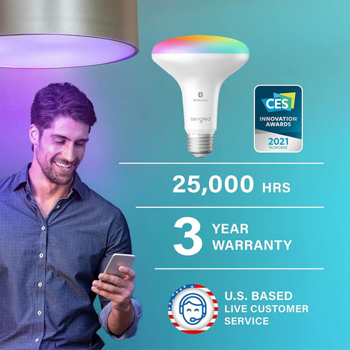 Sengled Alexa Light Bulb, BR30, S1 Auto Pairing with Alexa Devices, Smart Flood Light Bulb that Work with Alexa, Multicolor Dimmable, E26,RGBW Lig...