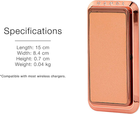 HANDL New York HANDLstick Rose Gold Grip and Stand for Smartphone...
