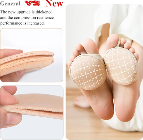 18Packs Metatarsal Pads Ball of Foot Cushions Forefoot Pads Honeycomb Fabric Forefoot Pads for Pain Relief High Heels Toe Pads Men Women Invisible...