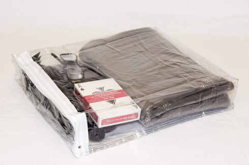 10-Pack Clear Vinyl Zippered Storage Bags 9 x 11 x 2 Inch with Display Pocket...