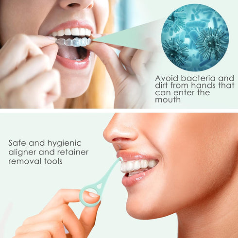 ARGOMAX - Aligner Removal Tool, 5 Invisible Braces Removal Tools, Retainer Remover Tool, Suitable for Removing Braces, Trays, Retainers, Dentures ...