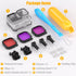 Waterproof Case with Dive Filters for Go Pro Hero 12 Black/Hero 11 Black/Hero 10 Black/Hero 9 Black, 230FT/70M Underwater Protective Housing Dive ...