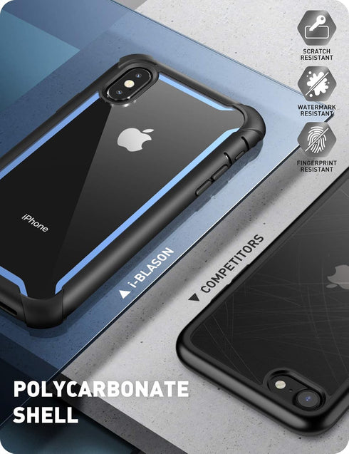 i-Blason Ares Designed for iPhone Xs Case, iPhone X Case, Full-Body Rugged Clear Bumper Case with Built-in Screen Protector for iPhone Xs 5.8 Inch...