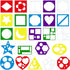 24 Pieces Colorful Shape Tracing Stencils Painting Shape Stencils PET Learning Shape Templates Geometric Stencils Templates Kids Drawing Templates...