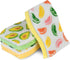 Smart Design Non-Scratch Cellulose Smart Scrub Sponge - Set of 3 - Ultra Absorbent - Ergonomic Shape - Cleaning, Dishes, & Hard Stains - Fruit Pat...