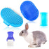 4 Pieces Rabbit Grooming Kit Including Rabbit Hair Remover, Rabbit Grooming Brush, Steel Comb and Double-Sided Pet Comb ,Suitable for Bunny & Guin...