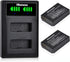 Hisewen LP-E12 Battery 2Pack, Dual USB Charger for Canon EOS M, EOS M2, EOS M10, EOS M50, EOS M50 Mark II, EOS M100, EOS M200, Rebel SL1, Powersho...