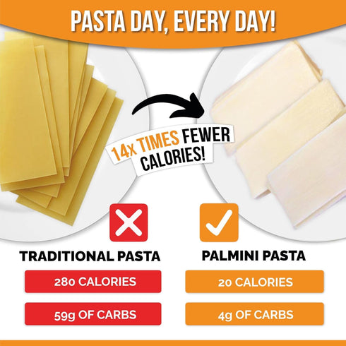 Palmini Lasagna Noodles | Low-Carb Pasta, Low-Calorie Hearts of Palm Pasta | Keto Pasta, Gluten Free, Vegan, Non-GMO, Plant Based Pasta, Healthy N...
