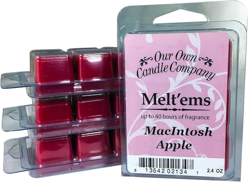 Our Own Candle Company Premium Wax Melt, Macintosh, 6 Cubes, 2.4 oz (4 Pack)...