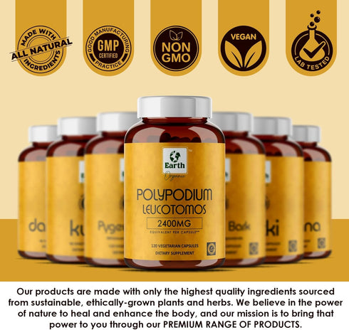 Polypodium Leucotomos Extract 2400mg 120 Veg Capsules - Supports Natural Healthy Skin Care- Antioxidant- Natural Skin Tone- Vegetarian, Non- GMO 4...