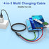 Upgraded Multi Charging Cable for Apple Watch Charger Magnetic Wireless iWatch Charger Nylon Braided USB C/Lightning/Micro Compatible with iWatch ...